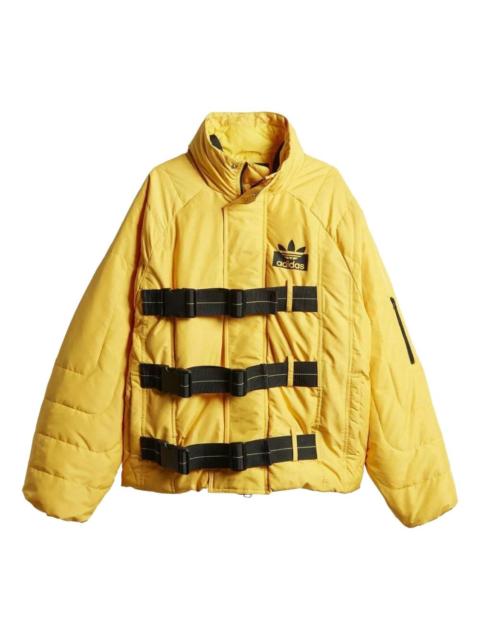 adidas quilted buckle-strap jacket