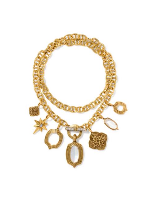KENDRA SCOTT Lilly Vintage Gold Statement Charm Necklace