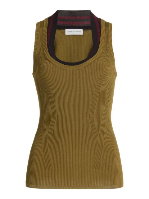 Dries Van Noten Topaza Layered Ribbed Vest