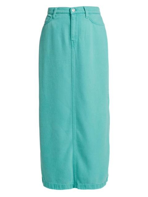7 For All Mankind Women's Stretch Denim Midi-Skirt - Aqua