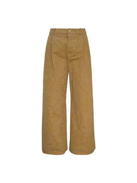Jil Sander Wide Leg Cotton Trousers