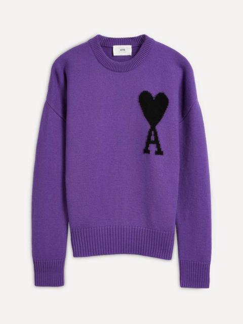 AMI Paris Ami de Coeur Knitted Crew-Neck Sweater