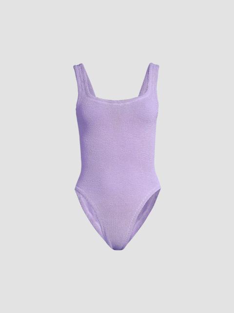 Hunza G Women's Crinkle One-Piece Swimsuit - Lilac