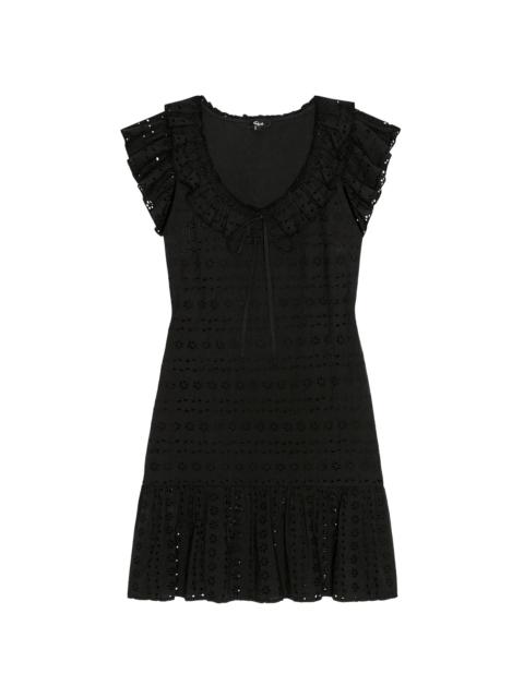 Rails Women's Essie Eyelet Cotton A-Line minidress - Black Eyelet