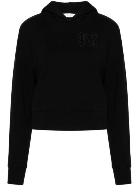 Palm Angels 로고 자수 면 후드