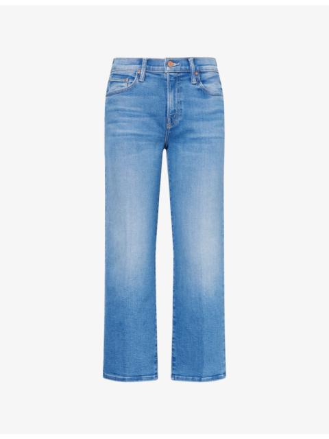 MOTHER The Lil Rambler Mid-Rise Ankle Stretch-Denim Jeans