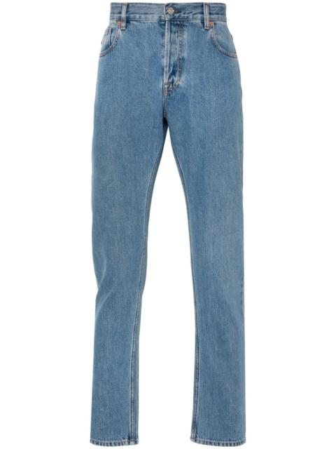 GUCCI Web-stripe tapered jeans