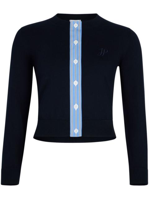 PATOU JP monogram cotton cardigan