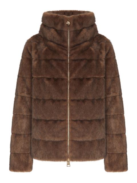 Herno BOMBER JACKET IN FAUX FUR