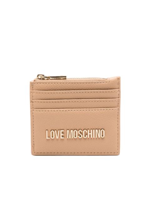 Moschino logo-plaque cardholder