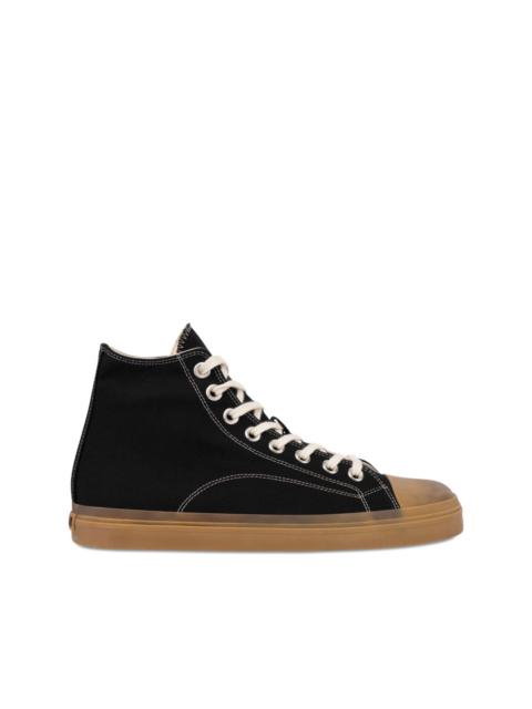 Moschino canvas lace-up sneakers