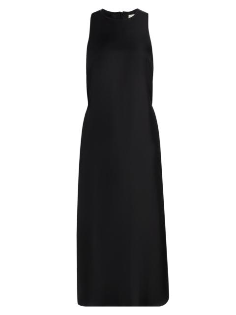 Loulou de Saison Women's Paloma Twist Back Silk Midi-Slipdress - Black