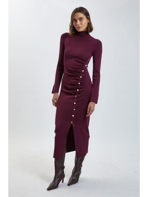 KAREN MILLEN Asymmetric Fastening Viscose Knitted Dress