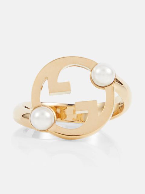 Blondie Interlocking G faux pearl ring