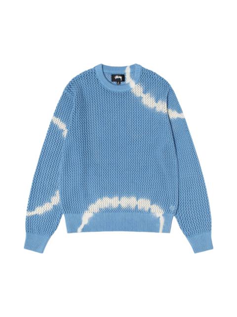 Stussy Pigment Dyed Loose Gauge Sweater 'Tie Dye Blue'