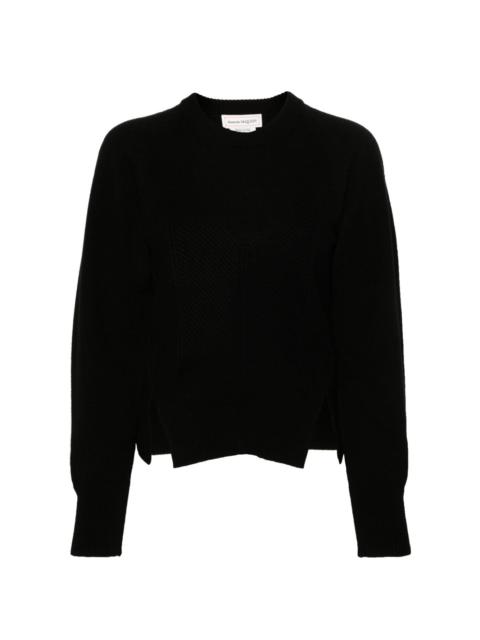 Alexander McQueen corset-style ribbed jumper