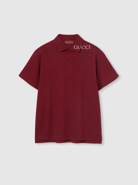 GUCCI Printed cotton polo shirt