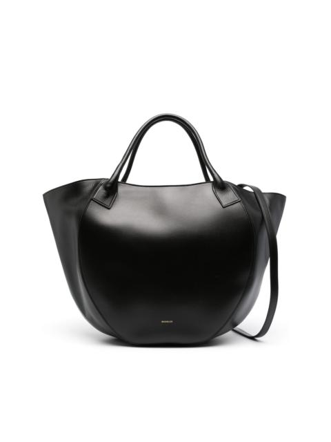 WANDLER logo-stamp leather tote bag