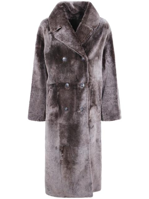 Yves Salomon Leather Coat "Wakame"