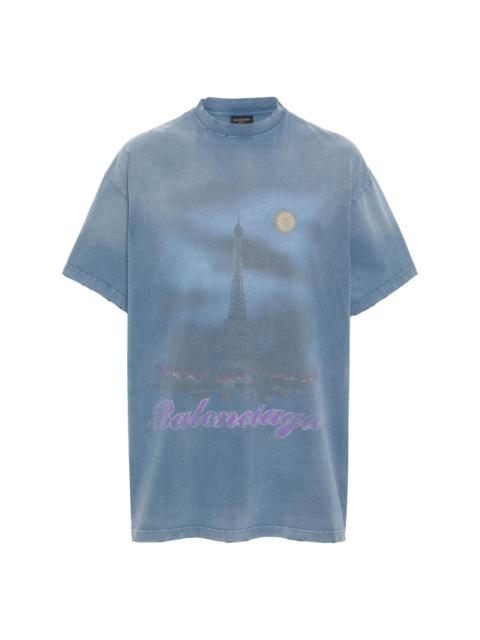 BALENCIAGA Paris Moon cotton T-shirt