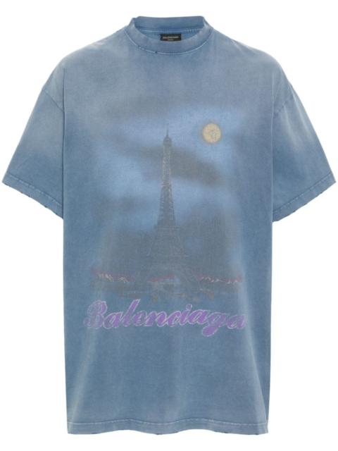 Paris Moon cotton T-shirt
