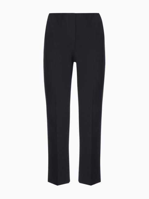 Stretch gabardine 7/8 trousers