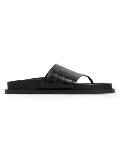 A.EMERY Women's Imara Crocodile-Embossed Sandals - Black Embossed Croc