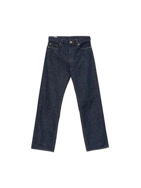 CASABLANCA LOGO-EMBROIDERED STRAIGHT-LEG JEANS