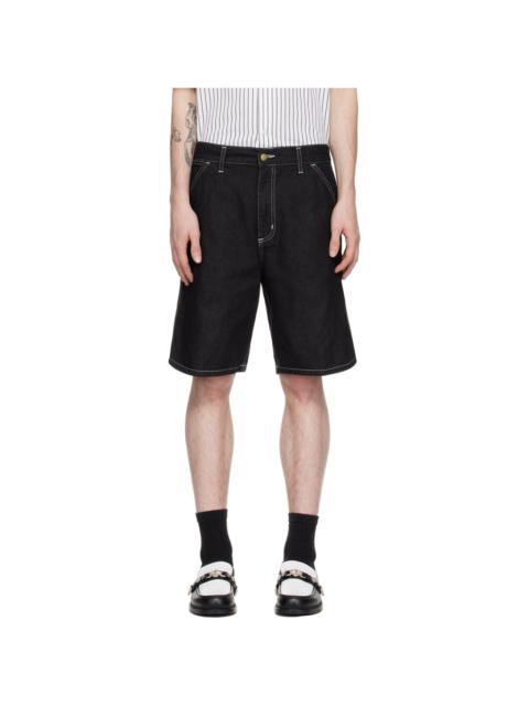 Carhartt Black Simple Denim Shorts