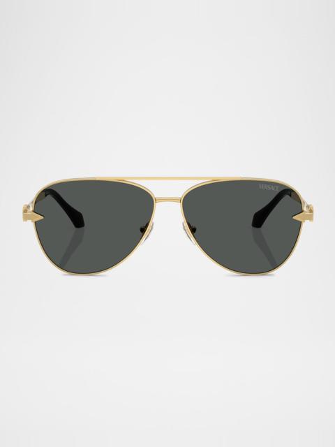 VERSACE Men's VE2283 Aviator Sunglasses