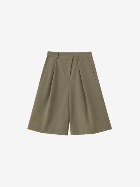 The Frankie Shop Rove Pleated Bermuda Shorts - Olive