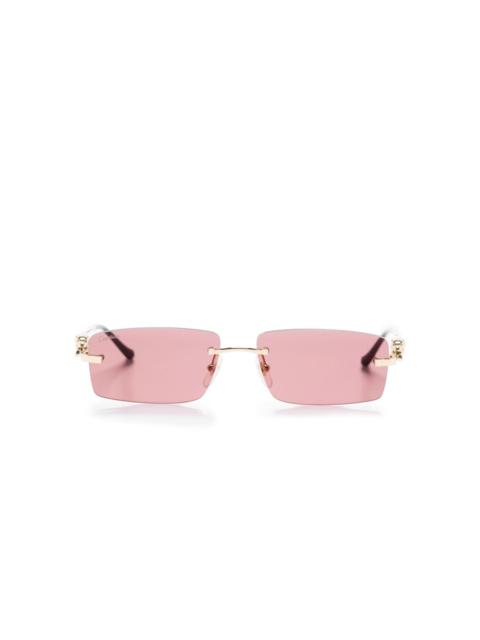 Cartier rimless rectangle sunglasses