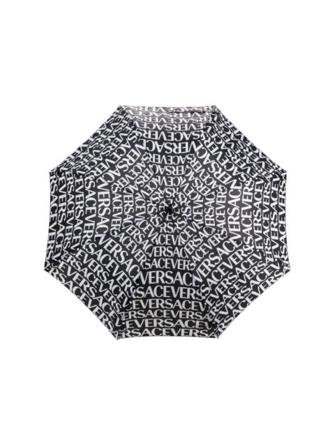VERSACE logo-print umbrella