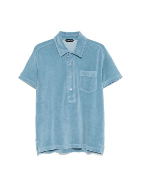 towelling polo shirt
