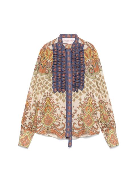geometric-print shirt