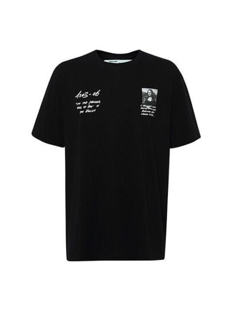 Off-White Off-White SS19 Tee Short Sleeve Mens Mona Lisa Normal Fit OMAA027S191850051020