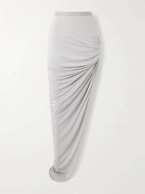 Rick Owens Edfu Gathered Jersey Maxi Skirt