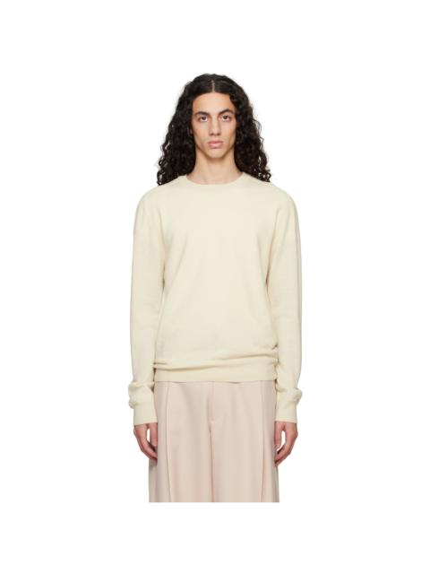 Maison Margiela Off-White Elbow Patch Sweater