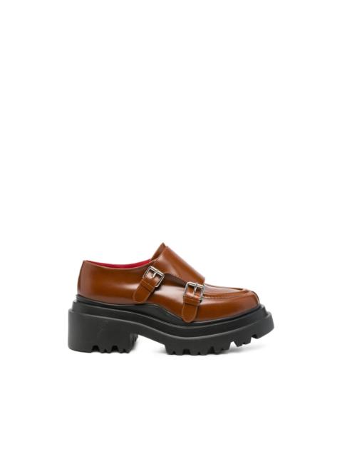 Plan C buckled chunky-sole loafers