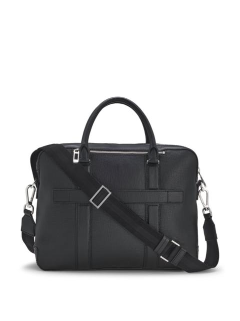 BOSS STRUCTURED-LEATHER DOCUMENT CASE WITH DOUBLE HANDLES