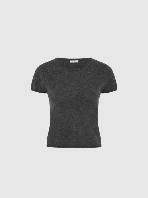 ST. AGNI Fine Merino Wool Baby Tee - Charcoal Melange