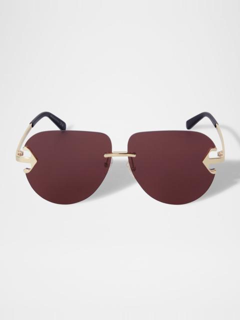 Off-White Men's Alexandria Metal Round Sunglasses