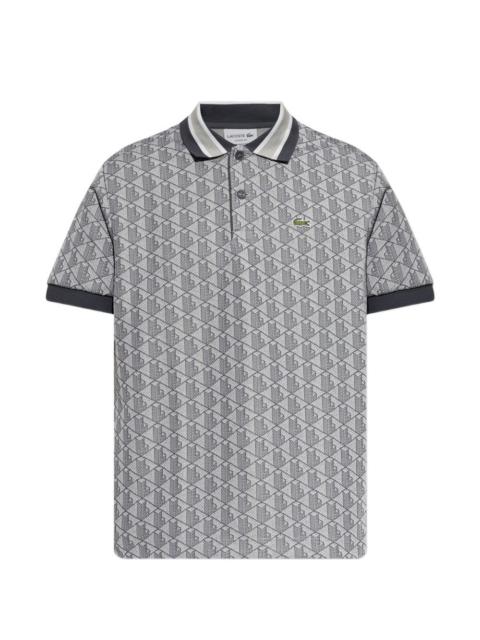 LACOSTE geometric-print polo shirt