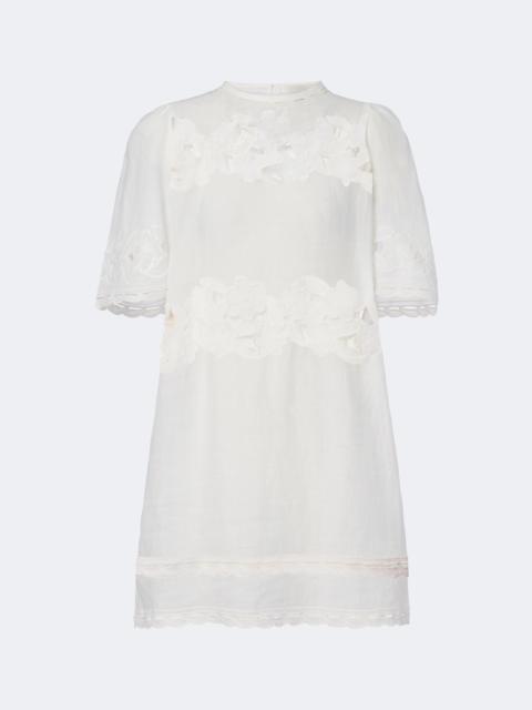 Isabel Marant Reldine broderie anglaise ramie minidress