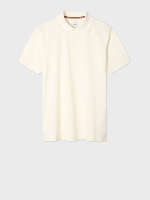 Paul Smith White Polo Shirt with Embroidered 'Rabbit' Placket