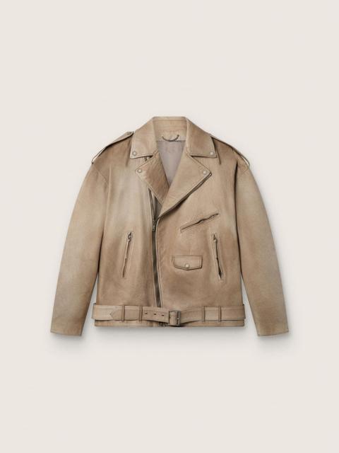 Golden Goose Unisex hand-treated and hand-dyed leather jacket