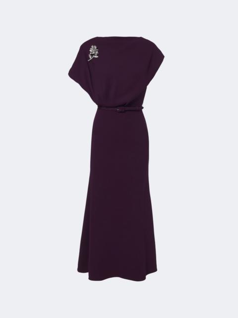 ROLAND MOURET Embellished cady cocktail dress