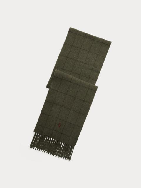 Polo Ralph Lauren Reversible Windowpane Wool-Blend Scarf