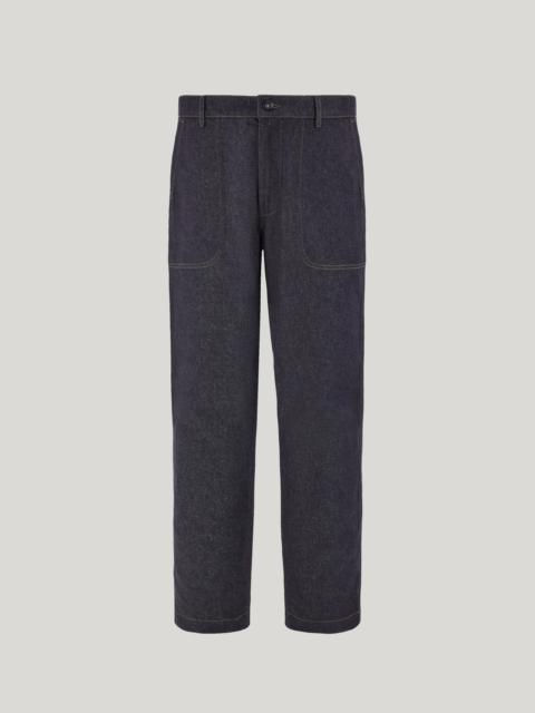 Canali BLUE FATIGUES IN STRETCH DENIM