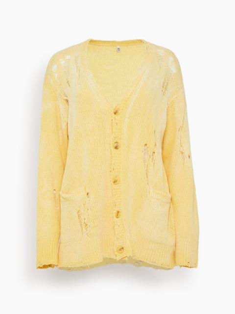 R13 Boyfriend Cardigan in Yellow